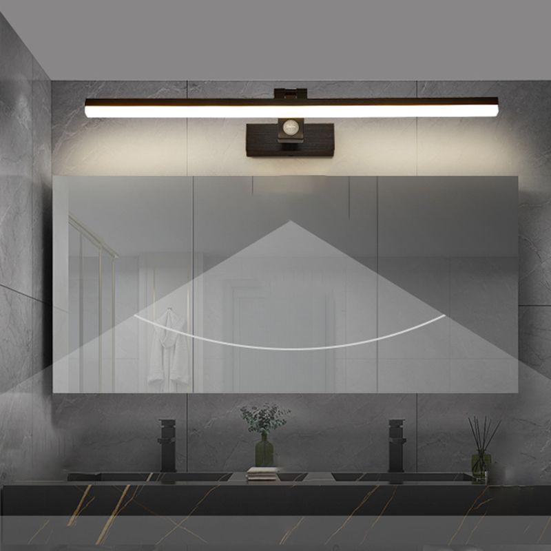 Contemporary Black Single Bathroom Vanity Light LED Bath Bar