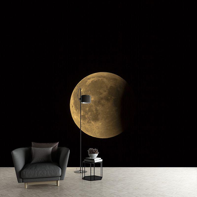 Environmental Moon Wallpaper Stain Resistant Sky Photography Wall Mural