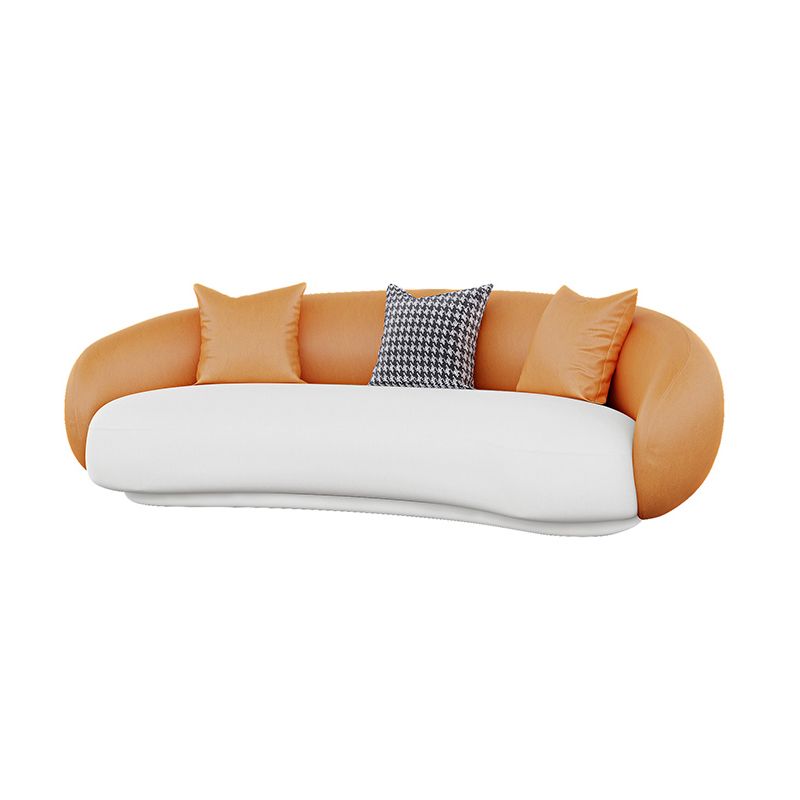 Contemporary Sloped Arm Sofa 28.34 Feet Tall Curved Sofa for Living Room