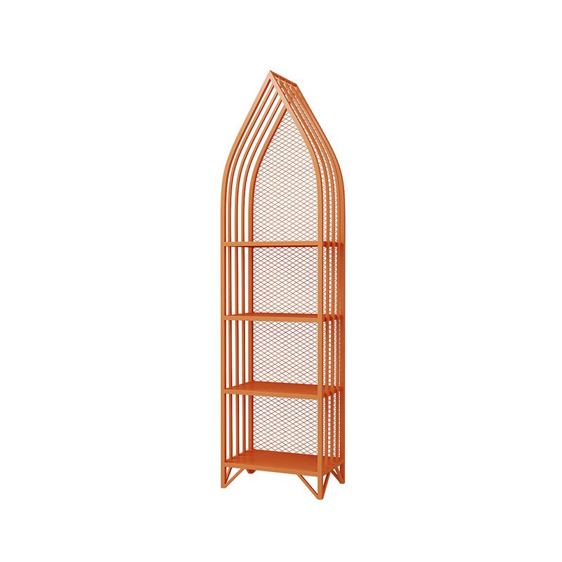 Modern Style Bookcase Standard Metal Closed Back Bookshelf for Home