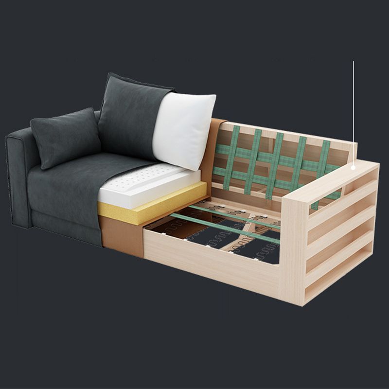 Standard Genuine Leather and Faux Leather Down Fill Sponge Loveseat