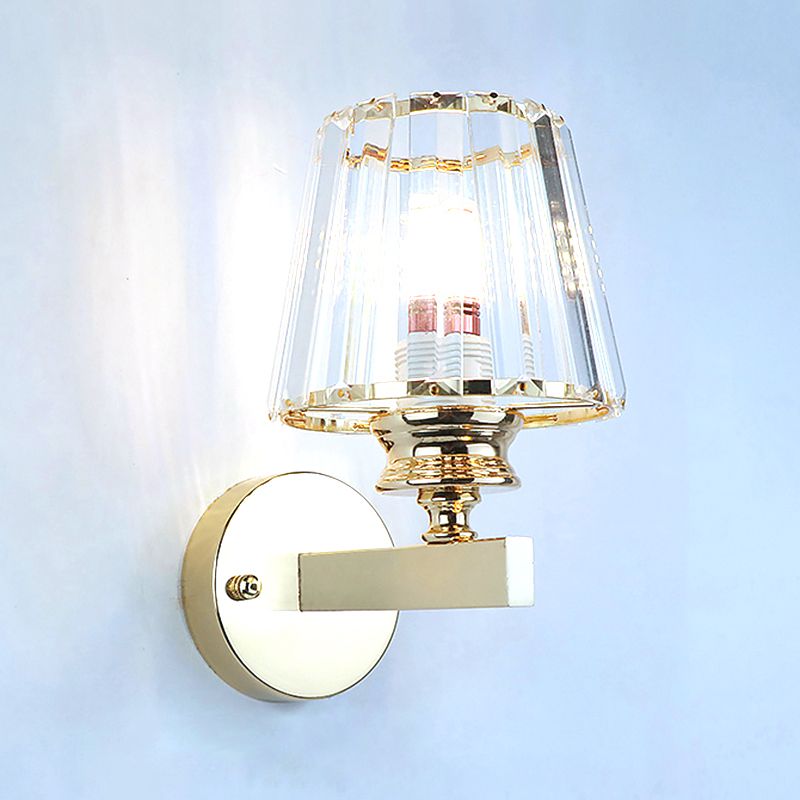 Modern Style Wall Light Geometric 1 Light Wall Sconce with Crystal for Living Room
