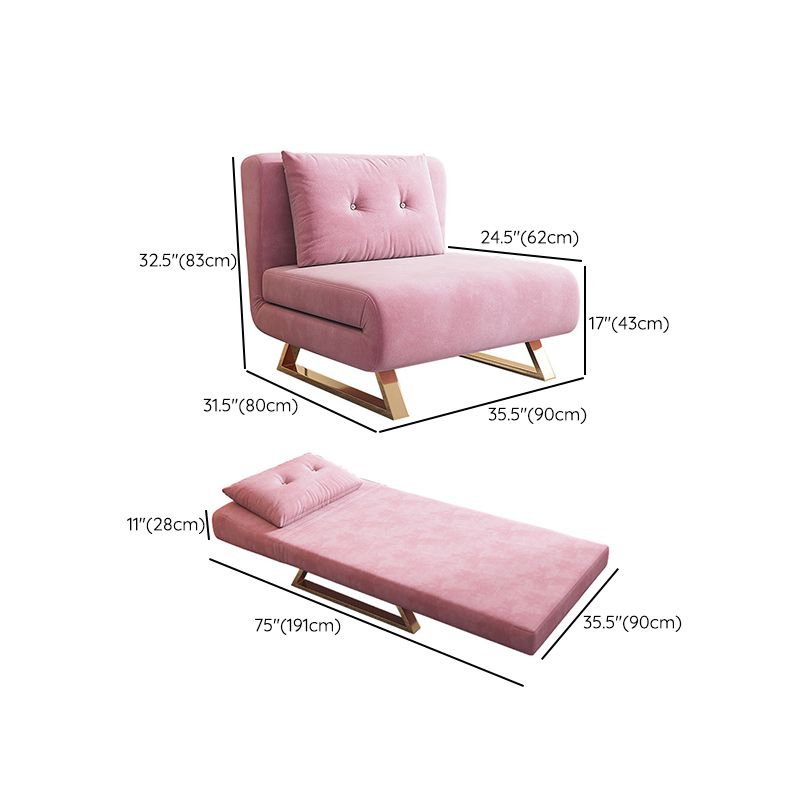 Armless Cushion Back Futon Foldable Pillow Included Sleeper Sofa