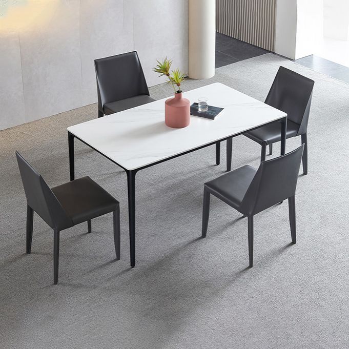 Modern Dining Room Furniture Set 1/4/5 Pieces Sintered Stone Dining Table Armless Chairs