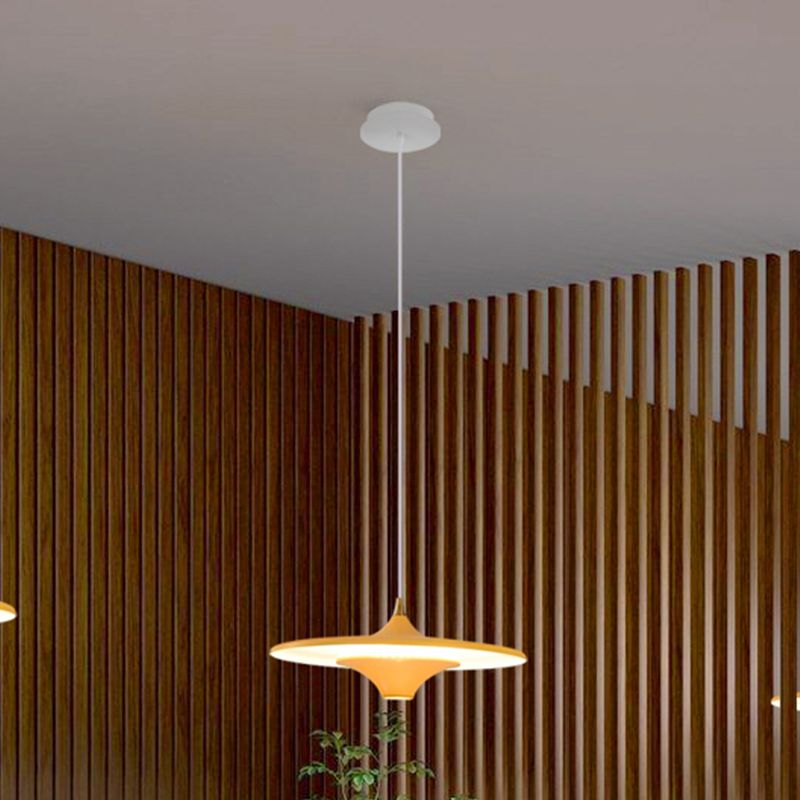 Nordic UFO Shape Pendant Light Colorful Metal Hanging Pendant for Living Room