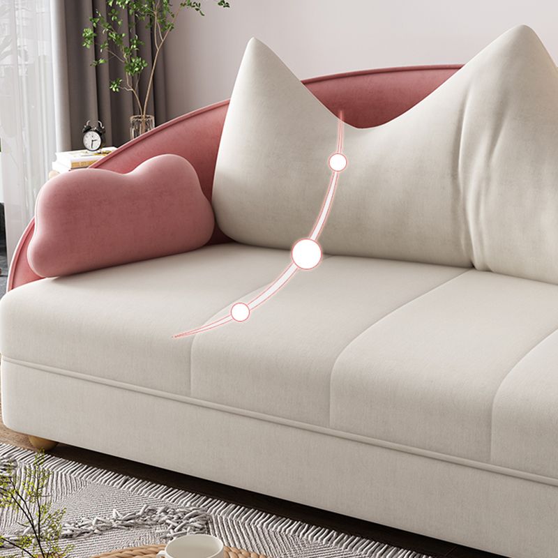 Foldable Glam Sofa Bed No Distressing Pink Pillow Back Sleeper Sofa