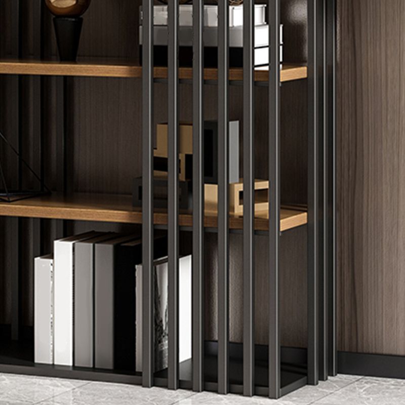Open Metal Etagere Bookcase Industrial Shelf Bookcase with Shelves