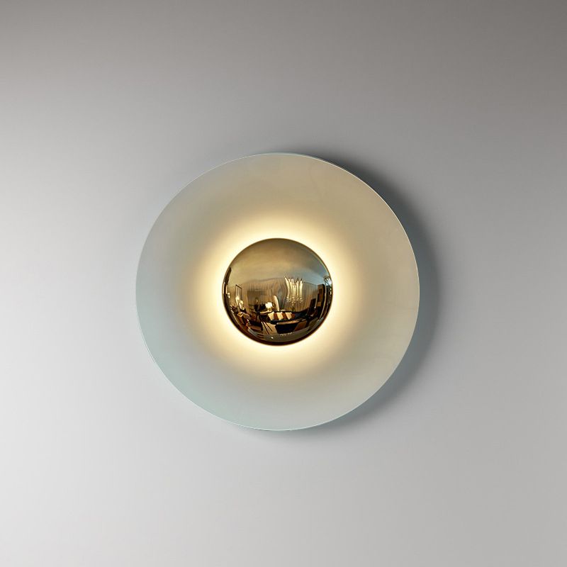 Luz de lámpara contemporánea de aro metal 1 luz LED MALED MALED MALED