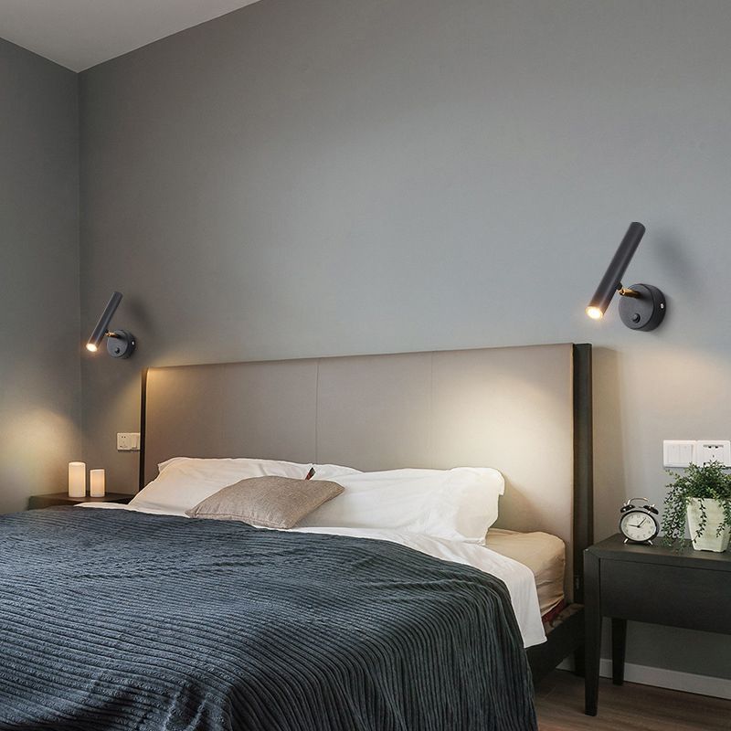 Modern Simple Wall Light Cylinder Shape LED Rotatable Wall Lamp for Living Room