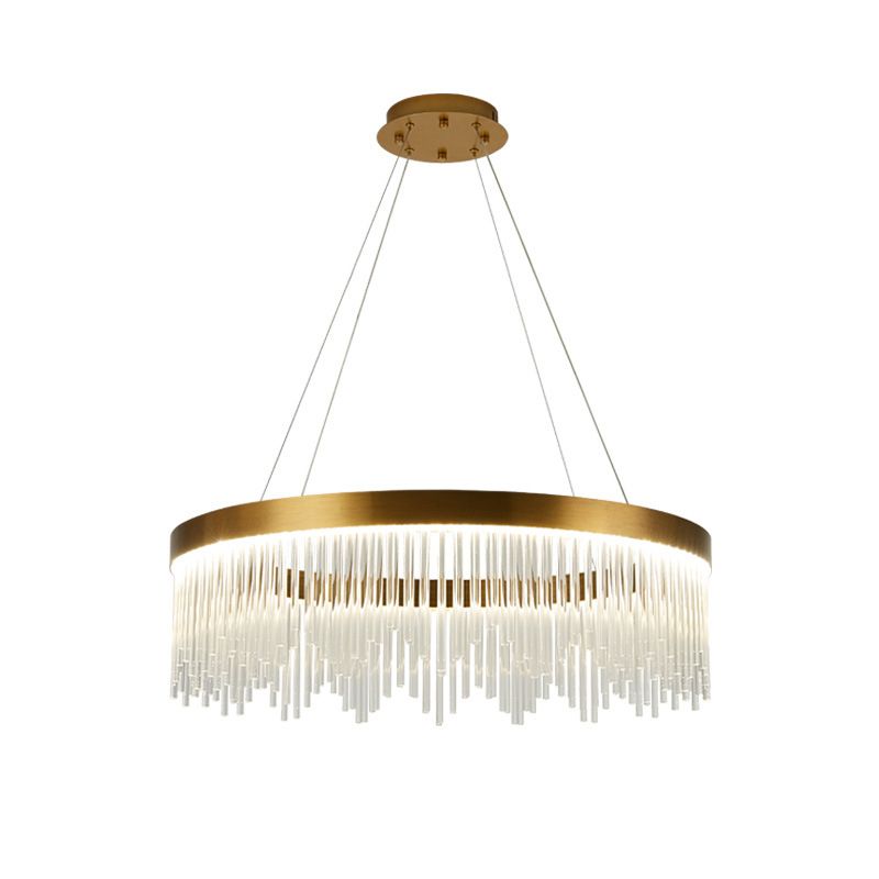 Lampone moderno a LEDELISTRO MODERALISTRISTA LED CRYDALISTRISTA LED LEDANTE DI BRASSIGLIO LEGGIO IN LUCE CALDA/BIANCA, larga 16 "/23,5" /31,5 "