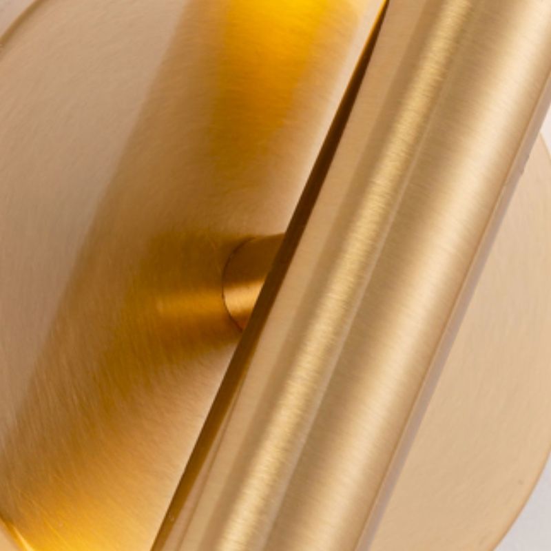 Nordic Style Strip Shape Sconce Light 2 Lights Wall Mount Lamp in Gold for Bedroom