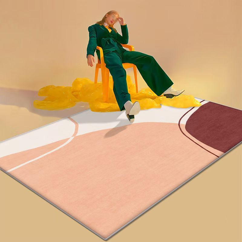 Artistical Modern Rug Color Piece Rug Stain Resistant Rug for Living Room
