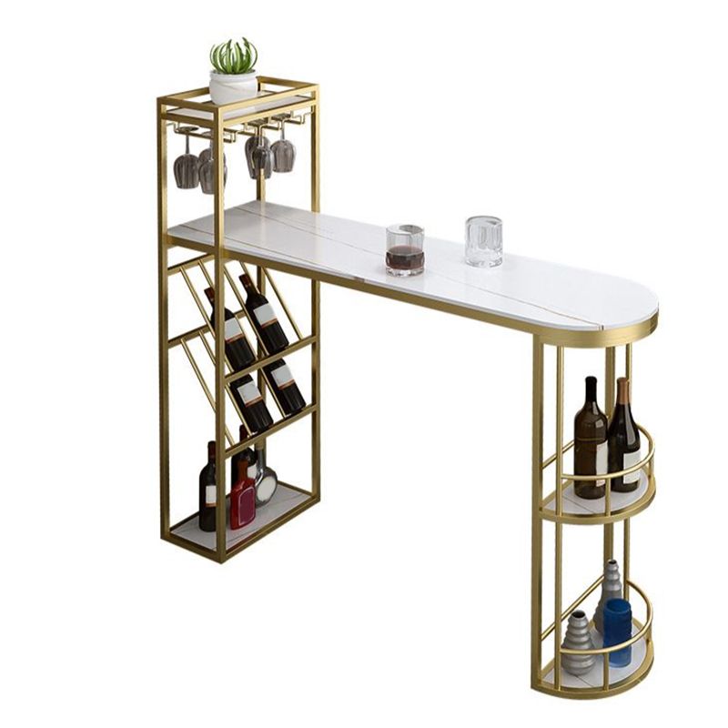 Glam Style Wood 1/2/3 Pieces Bar Table Set Rectangle Bar Table for Home