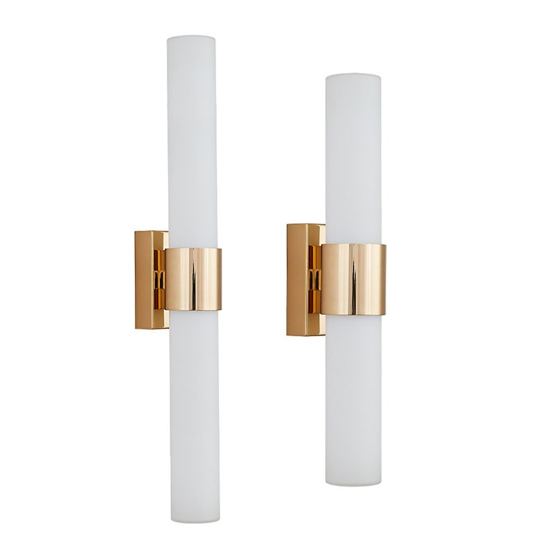 2 Lights Contemporary Wall Mounted Light Fixture Aluminum Indoor Flush Mount Wall Sconce