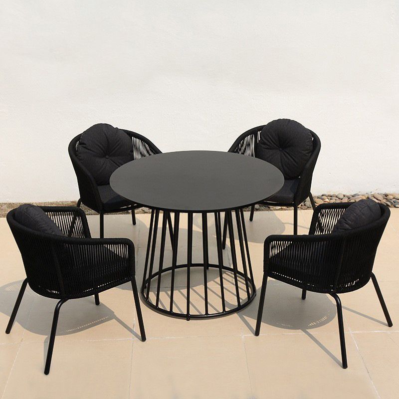 Bohemian 1/4/5 Pieces Dining Set Stone Dining Table Set for Outdoor