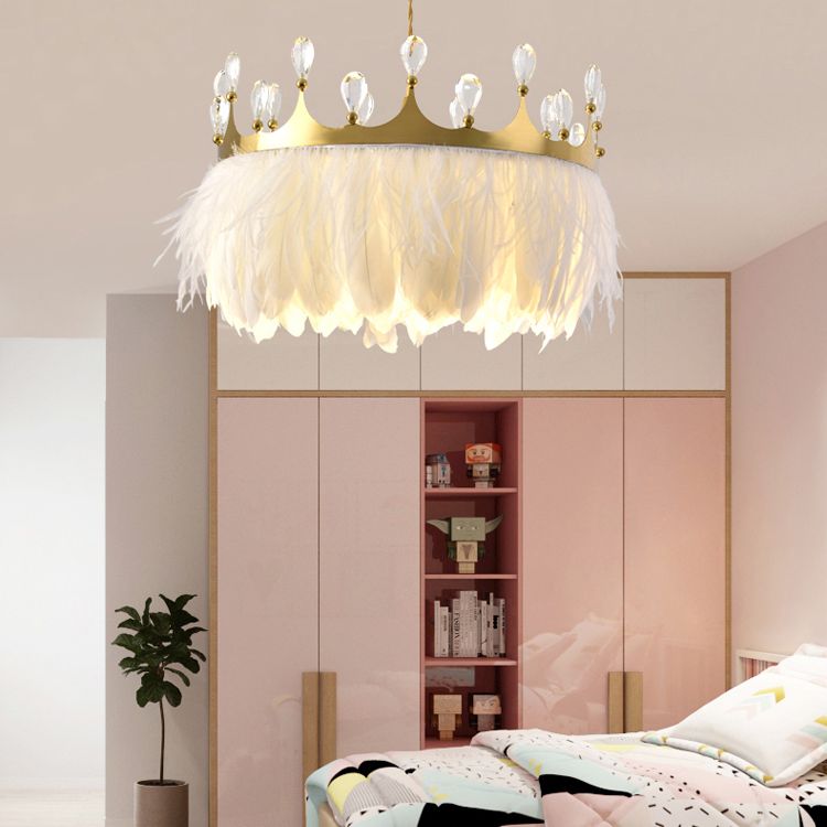 Fissature per illuminazione a sospensione a corona ultra-moderna lampada appesa con cavo sospeso per camera da letto