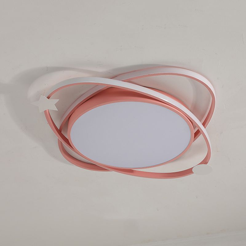 Ovale Deckenleuchte, moderne LED-Deckenleuchte aus Metall für Schlafzimmer