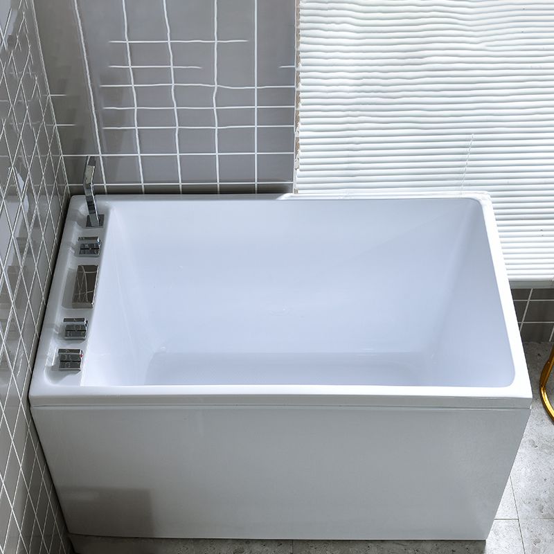 Modern Rectangular Center Bathtub Acrylic Freestanding White Bath