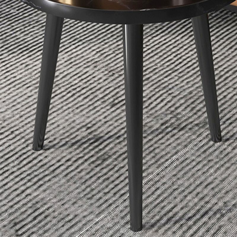 14.9/18.8" H 4-Leg Base Wooden Solid Color Round Coffee Table For Apartment