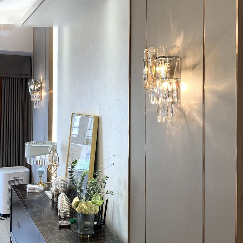 Lampada da parete in metallo elettroplato in stile moderno in stile di lusso sconde murale per spazi interni