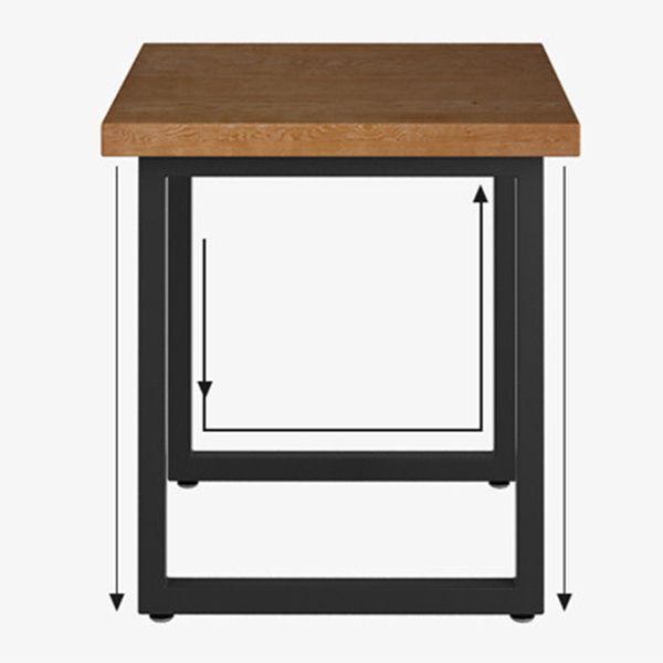 Industriequadrat Esstisch Kiefer Massivholz Tisch mit doppelter Sockel