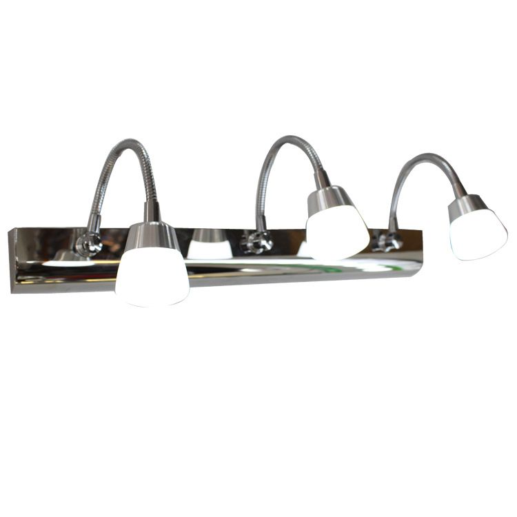 Contemporary Rectangle Shape Vanity Light with Acrylic Shade for Shower Room