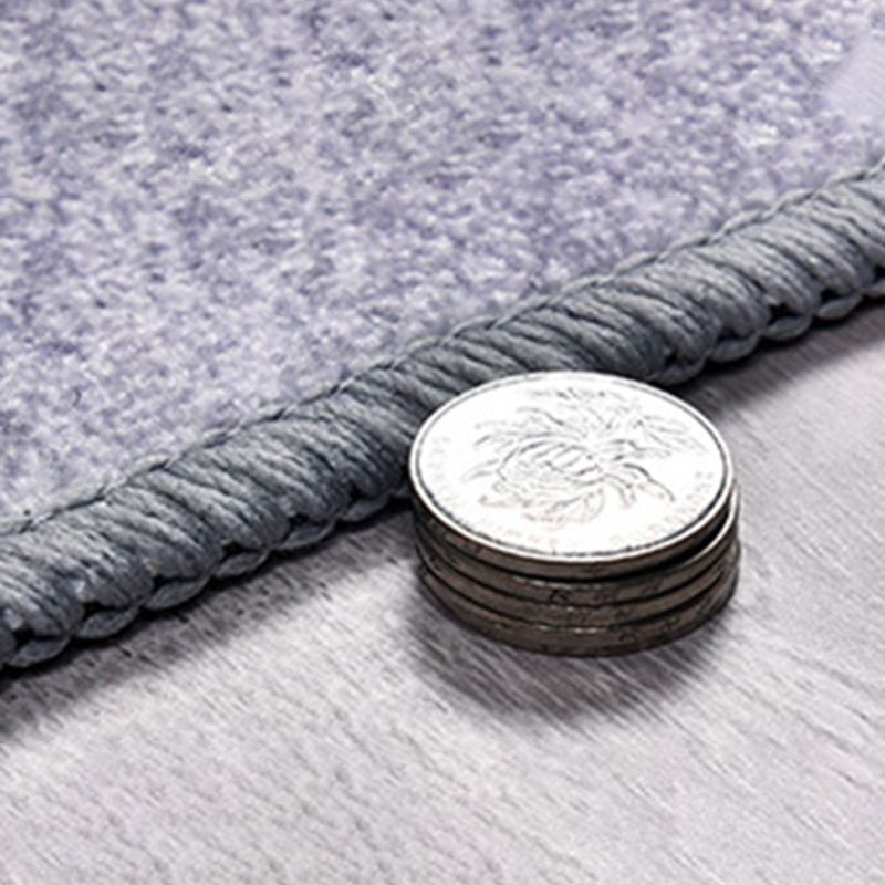 Gray Modern Carpet Polyester Graphic Area Carpet Washable Carpet for Living Room