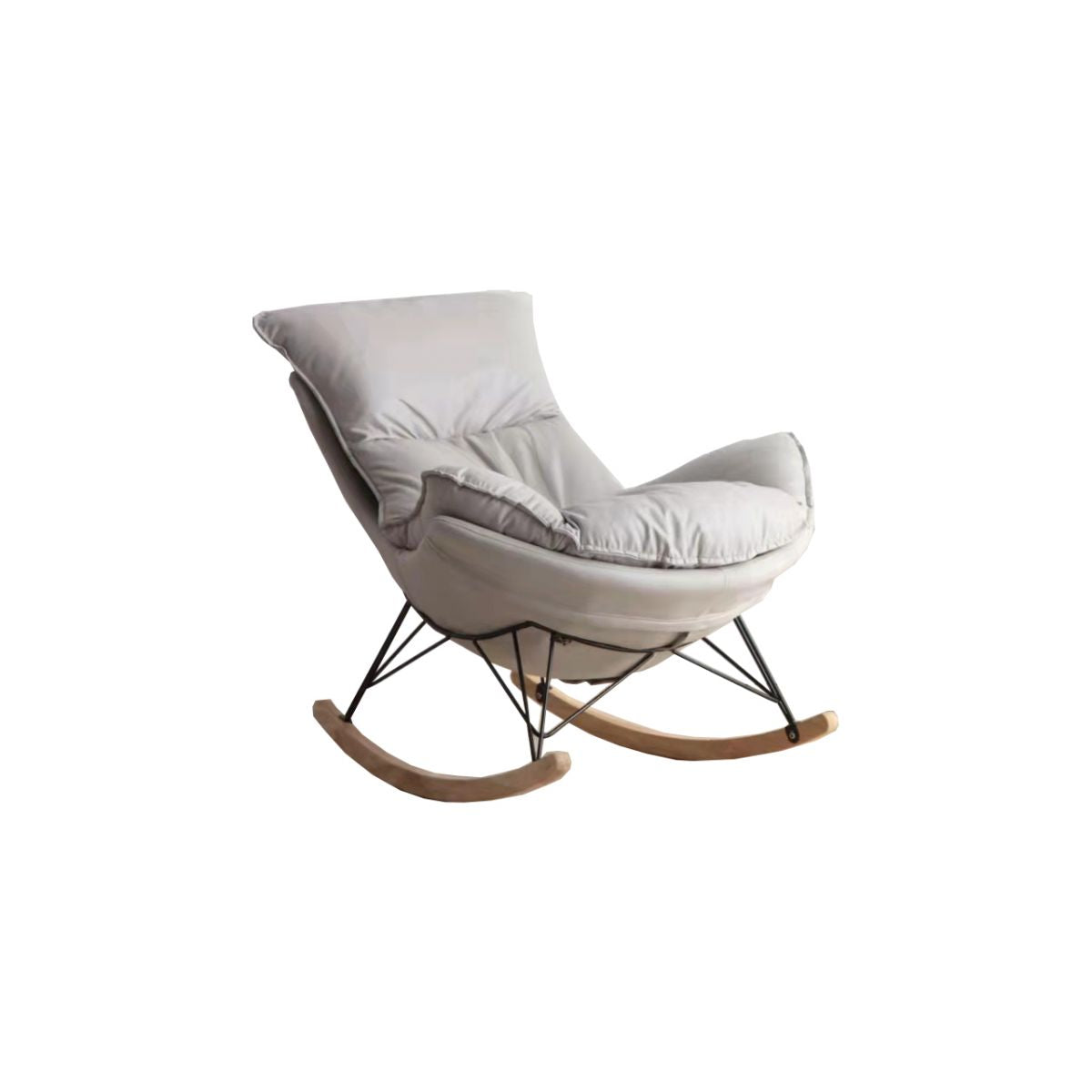 Faux Leather Gorgeous Rocking Chair Removable Cushions Rocker Chair for Living Room