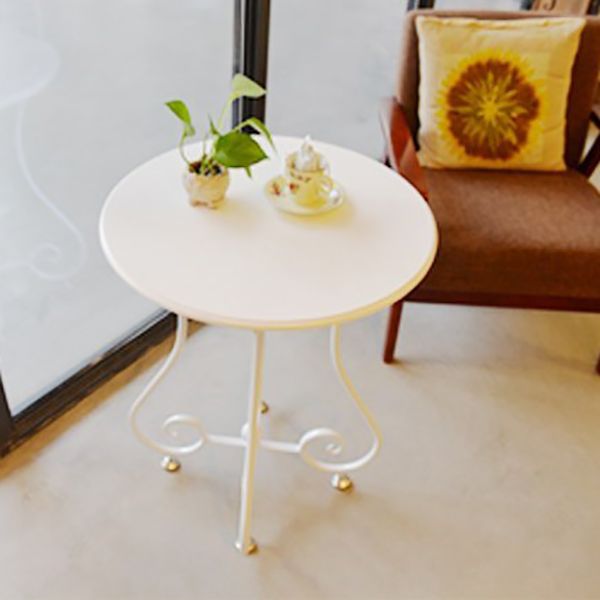 Iron Geometric Coffee Table Round Modern Minimalist Coffee Table