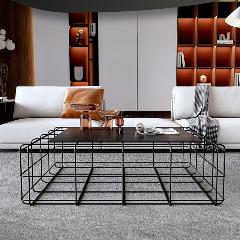 Mid-Century Modern Black Cocktail Table in Iron 1 Coffee Table