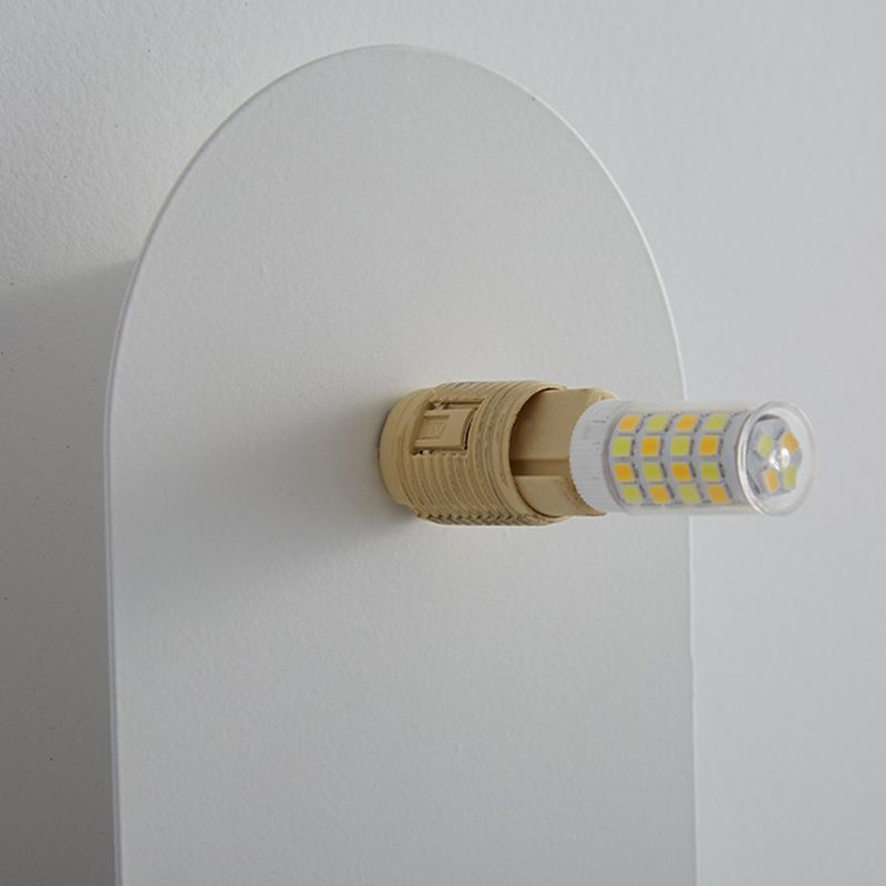 Single Modernism White/Black Wall Mounted Sconce Glass Shaded Wall Light