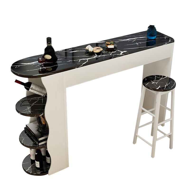 Contemporary Style 3 Pieces Wood Specialty Bar Table Set for Dining Room