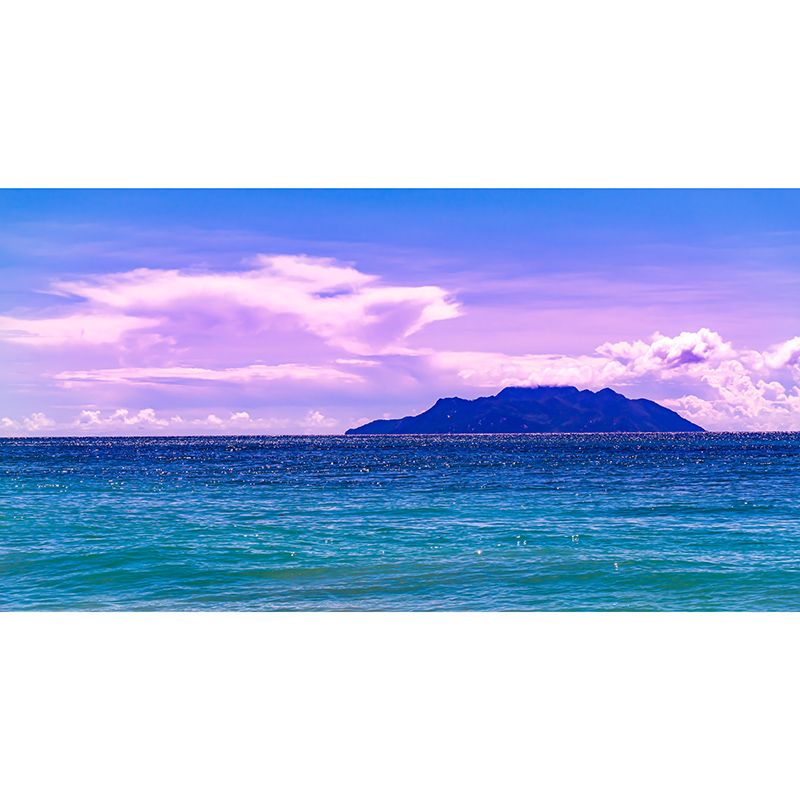 Tropical Sea Mural Moisture Resistant Wall Art for Guest Room Decor, Waterproofing