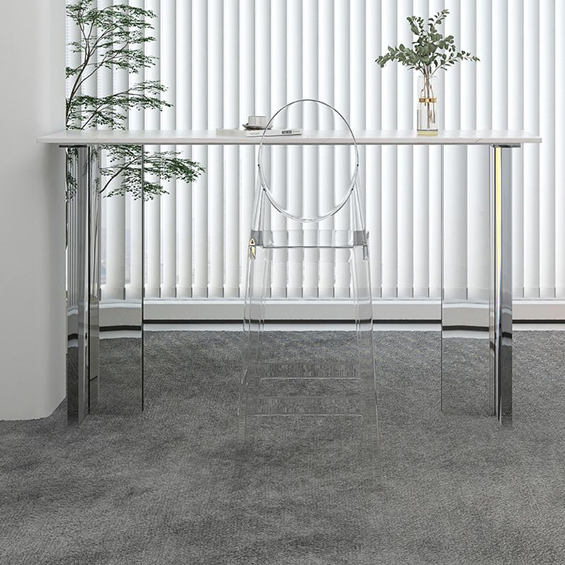 Modem & Contemporary Stone Rectangle Pub Bar Table for Living Room