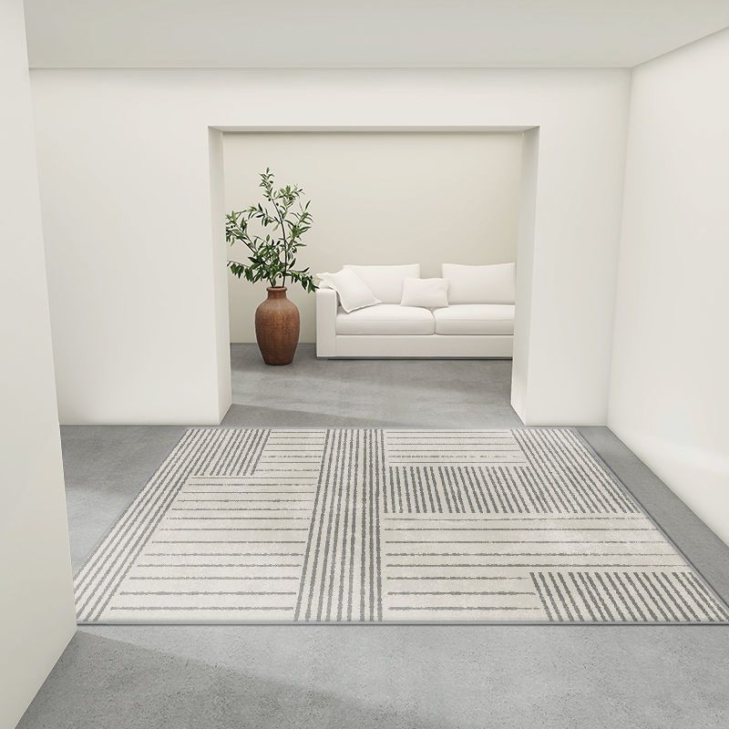 Area Rug Creative Minimalist Carpet Polyester Anti-Slip Backing Rug for Living Room