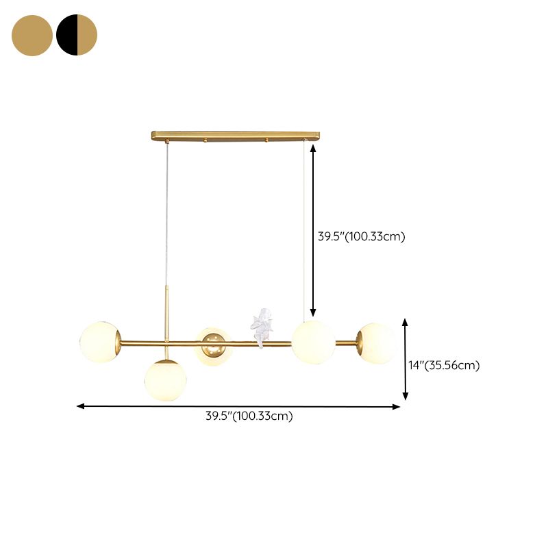 Modern Minimalist Island Light Glass Hanging Light for Dining Room