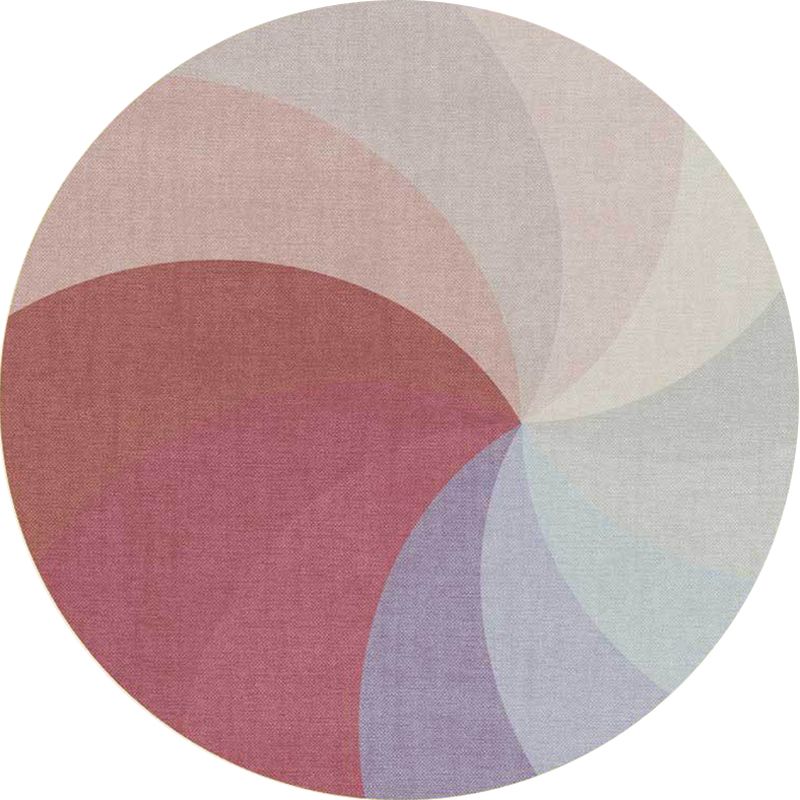 Contemporary Windmill Area Rug Red Polypropylene Rug Washable Anti-Slip Backing Carpet for Home
