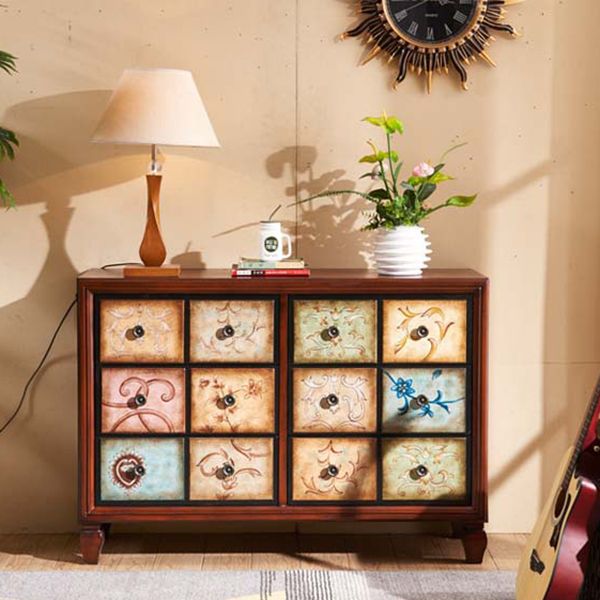 Traditional Storage Chest Solid Wood Storage Chest Dresser with 3/4/6 Drawers