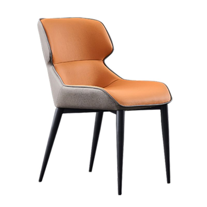 Nordic Style Leder Esszimmerstuhl Wingback Seitenstuhl für den Heimgebrauch