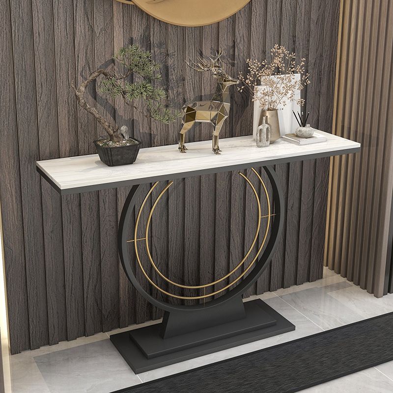 11" Wide Stone Contemporary Console Table Rectangle Console Sofa Table