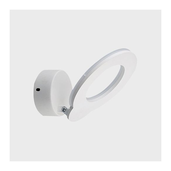 Iluminación de pared círculo/forma cuadrada minimalismo lámpara de pared blanca de aluminio LED en iluminación cálida/natural