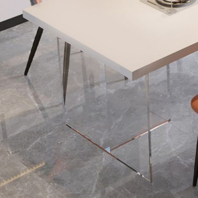 Modern Rectangle Stone Dining Table 1/4/5 Pieces Dining Set for Dining Room