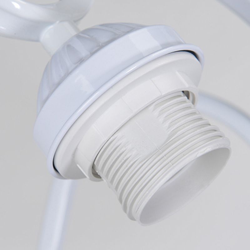 Bell blanc semi-luxueuse Mount Vintage Verage Shade plafond Plafond pour le salon