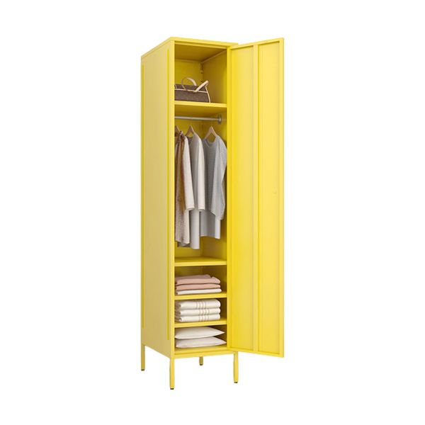 Contemporary Cabinet for Home Metallic Finish Storage Cabinet