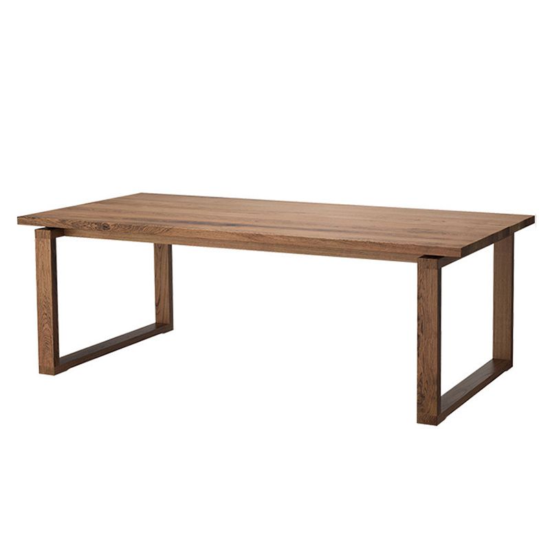 Modern Solid Wood Table for Restaurant Rectangle Table with Sled Base