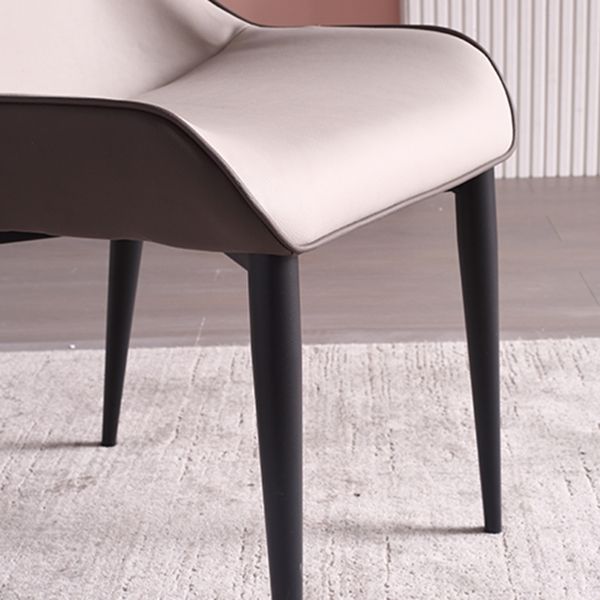 Moderne indoor-outdoor eetkamer fauteuils gestoffeerde linnen stof dineren metalen stoel