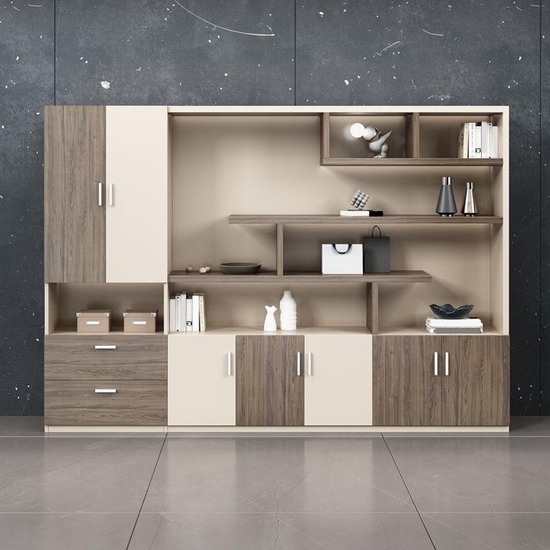 Engineered Wood File Cabinet Contemporary Vertical Cabinet with Storage