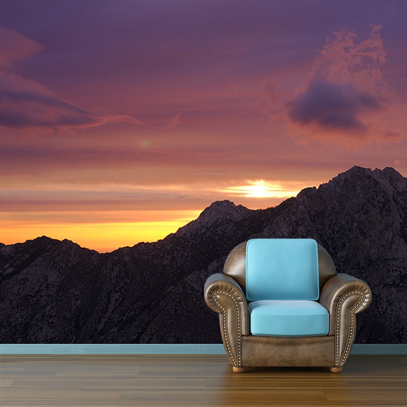 Beautiful Mountain Mural Wallpaper Waterproofing Wall Covering for Guest Room