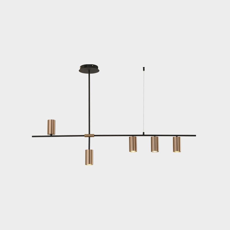 Contemporary Style Cylinder Island Pendants Ideas Metal Island Light Fixtures