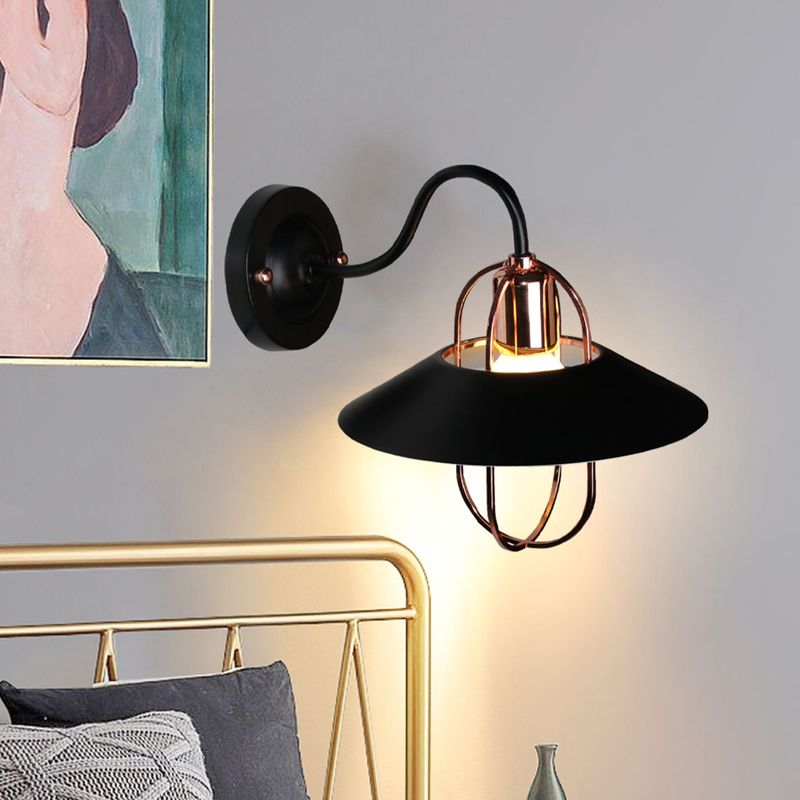 Modern Geometric Sconce Light Fixture Metal 1-Light Wall Lights